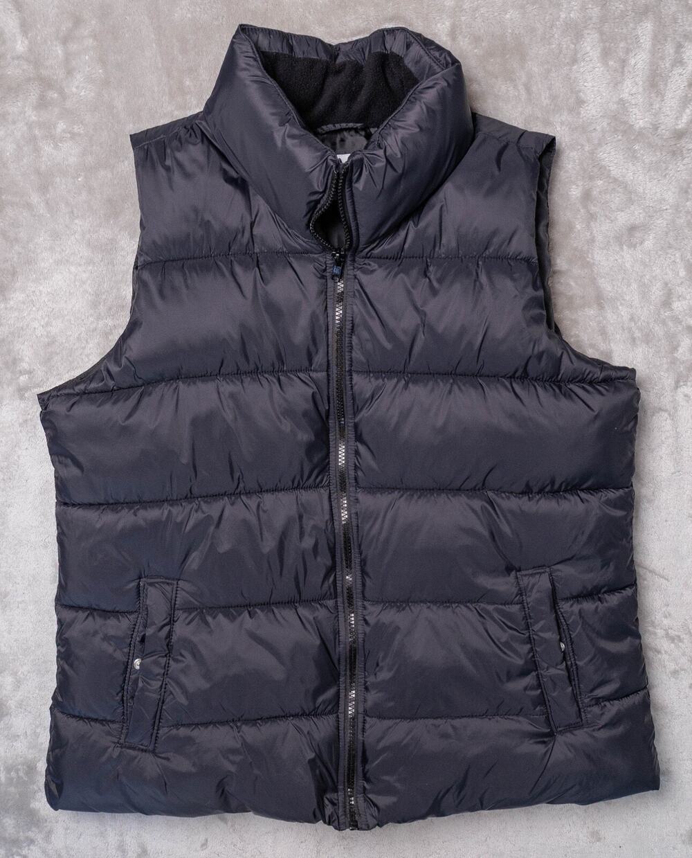 Old Navy Black Puffer Vest Full Zip Pockets Womens Size L